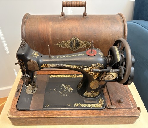 Antique singer hand crank - antique, hand-crank
