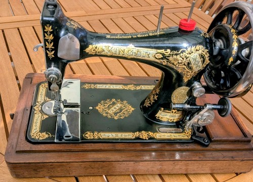 Antique singer hand crank - singer,