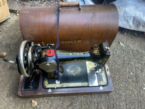 Vintage hand crank singer - vintage,